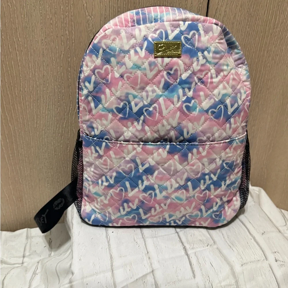 Betsey Johnson Colorful Heart Pattern Backpack